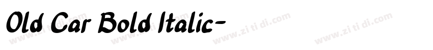 Old Car Bold Italic字体转换
